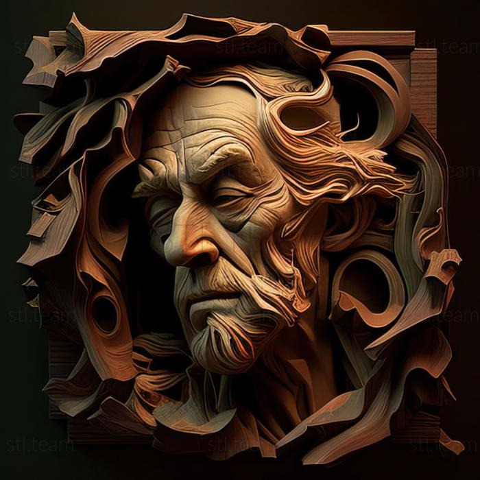 3D model Fernand Lungren American artist (STL)